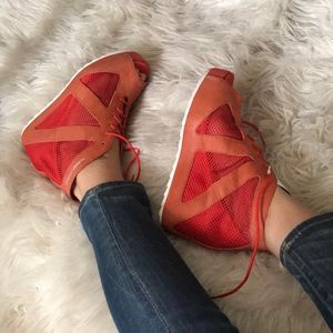 Puma orange wedge mesh & leather “Hakkoda Summer”